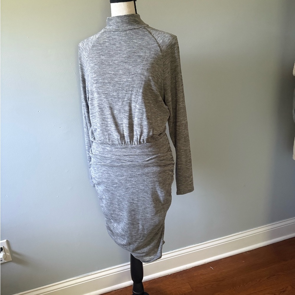 Express Heather Gray Long Sleeve Dress
